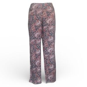 PECK & PECK PETITE ankle pants, black/tan/rust, cotton blend, slit. 10P